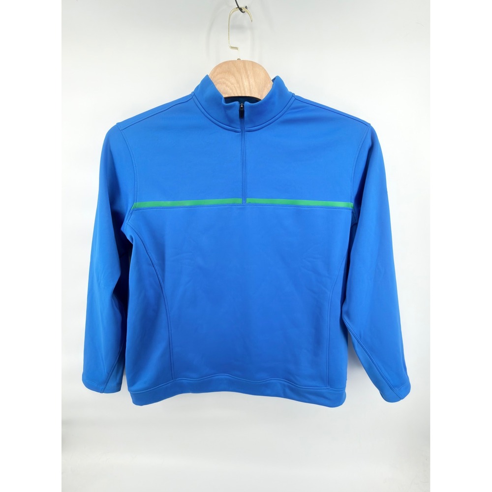 Nike Golf Tour Performance Therma-FIT 1/4 Zip Pullover Fleece Blue Green Men XL